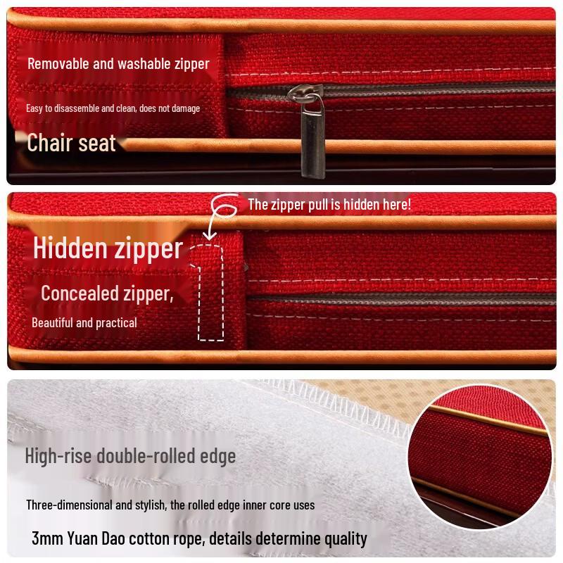 Handun Chinese Embroidered Long Chair Cushion