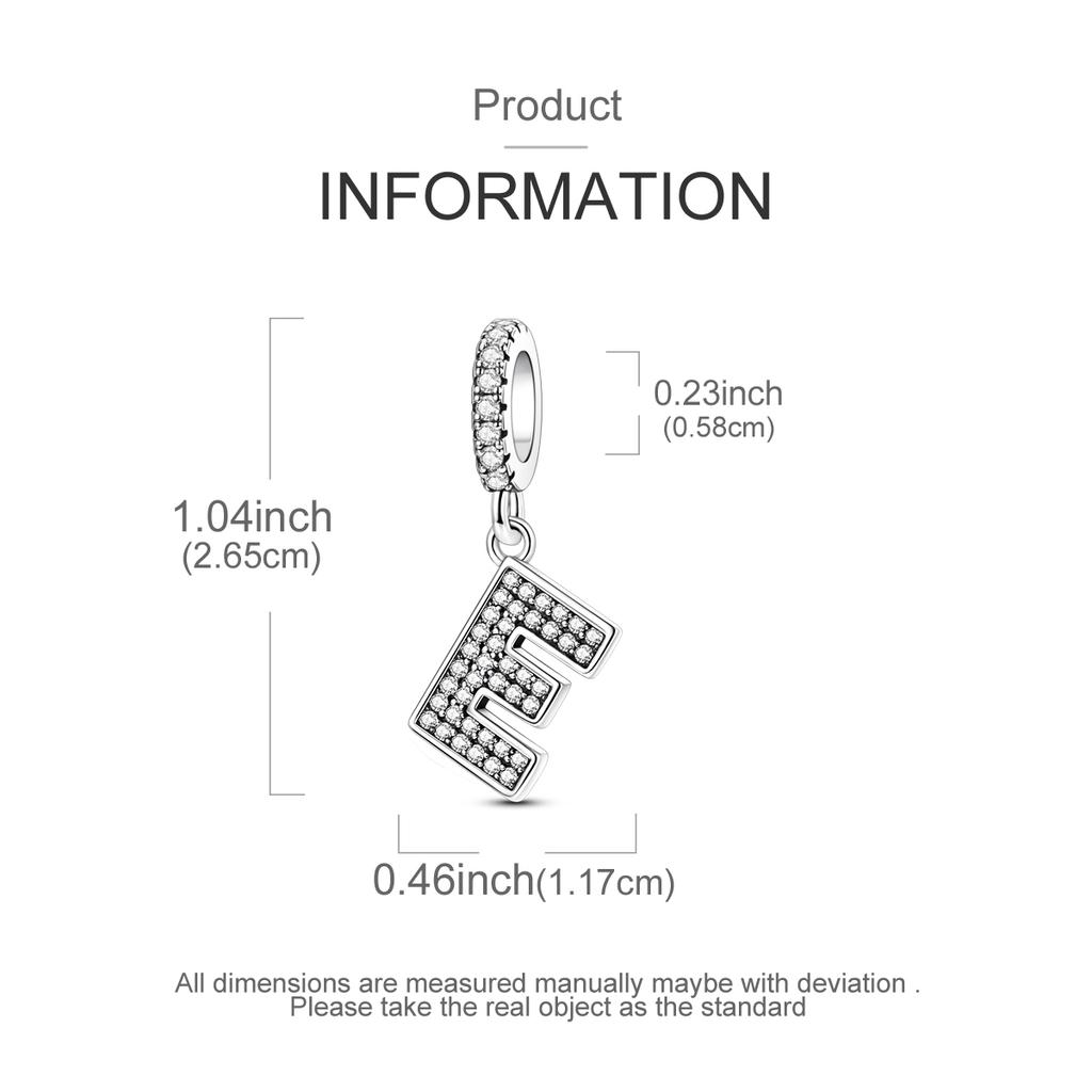 Медный Подвесной Шарм 26 Букв A-Z Подвеска-Заклинание Циркон Подходит для Браслета Сделай Сам Женские Украшения