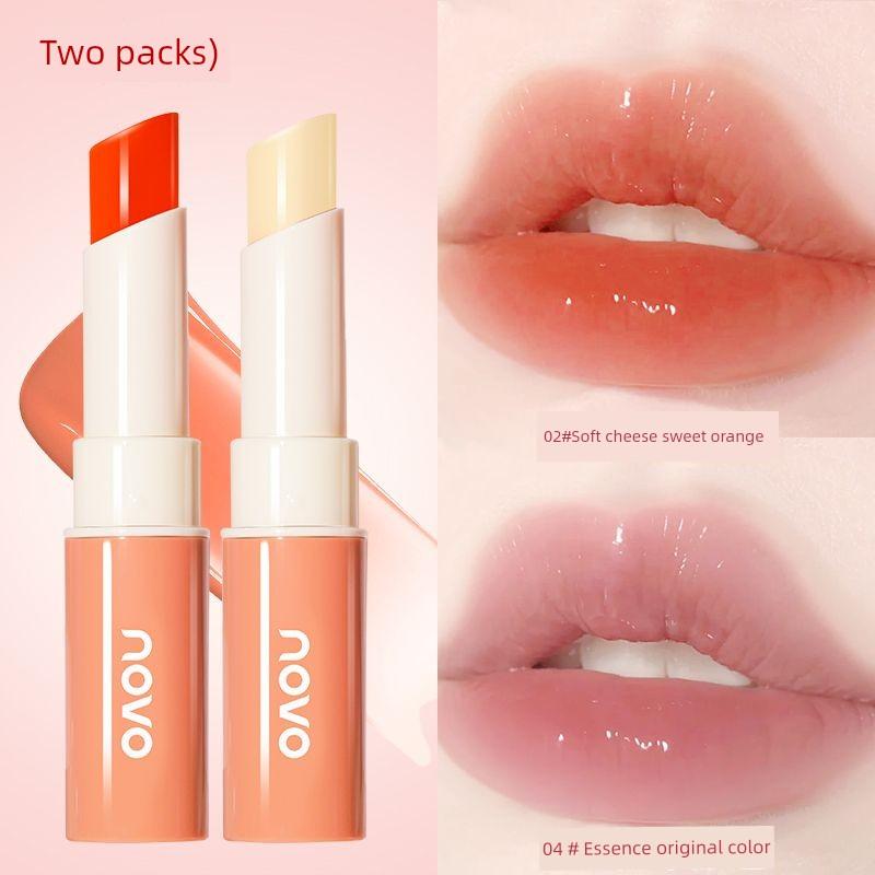 Novo Color-Changing Lip Balm for Women, Lip Essence, Moisturizing, Hydrating, Anti-Drying, Exfoliating, Reducing Lip Lines, Lip Care
