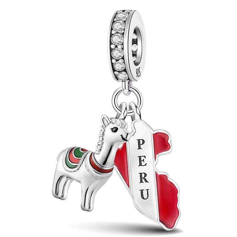 Медь Колумбия Разные страны Подвеска Шарм Подходит для браслетов Сделай сам Для женских высококачественных ювелирных изделий