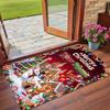 Christmas Custom Name Printed Square Area Rug Soft Non Slip Floor Carpet For Bedroom Holiday Gift