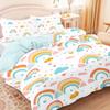 3pcs (1 Quilt Cover, 2 Pillowcases, No Core), Colorful and Cute Rainbow Element Printed Bedding Set, Soft and Comfortable