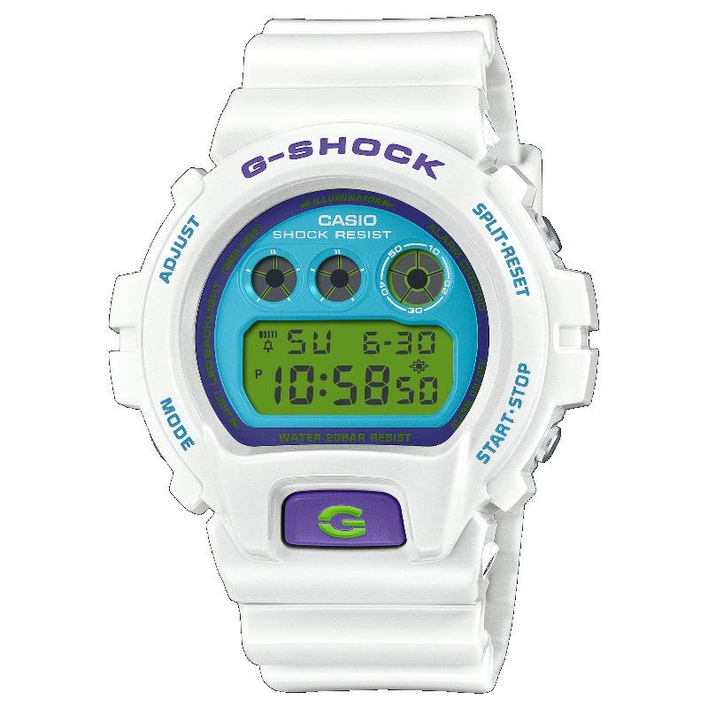 Casio Мужские часы G-SHOCK, смола, водостойкость 200 м, цифровые, ударопрочные, кварцевые, DW-6900RCS-7