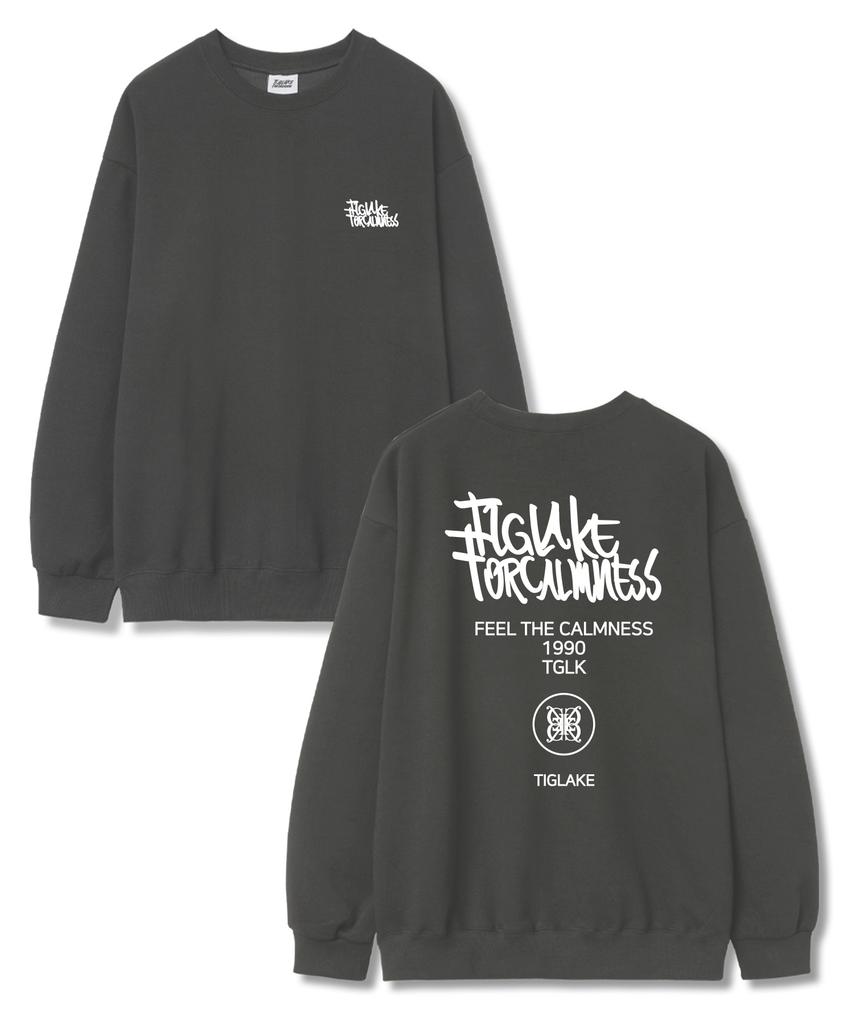 TI.GLAKE Extra Oversized Terry Sweatshirt Dark Gray