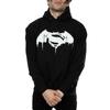 DC Comics Mens Batman v Superman Beaten Logo Hoodie