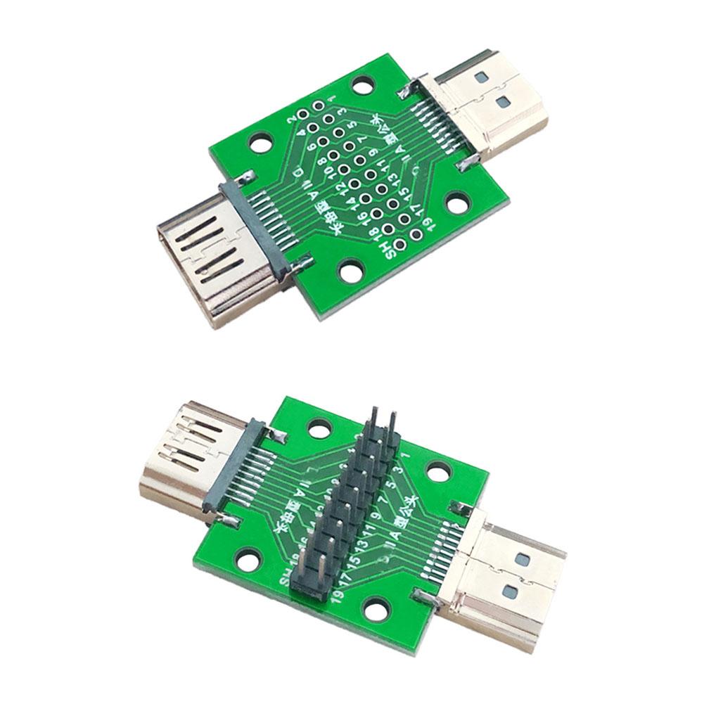 Тестовая плата "Папа-Мама" МИНИ Тестовый разъем с платой PCB Шаг 2,54 мм 19 контактов DP HD A Адаптер тестовой платы "Мама-Папа" 1 шт.