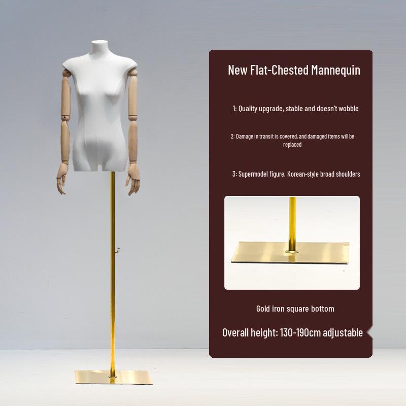 Манекен женский с плоским телом в корейском стиле и широкими плечами для демонстрации женской одежды