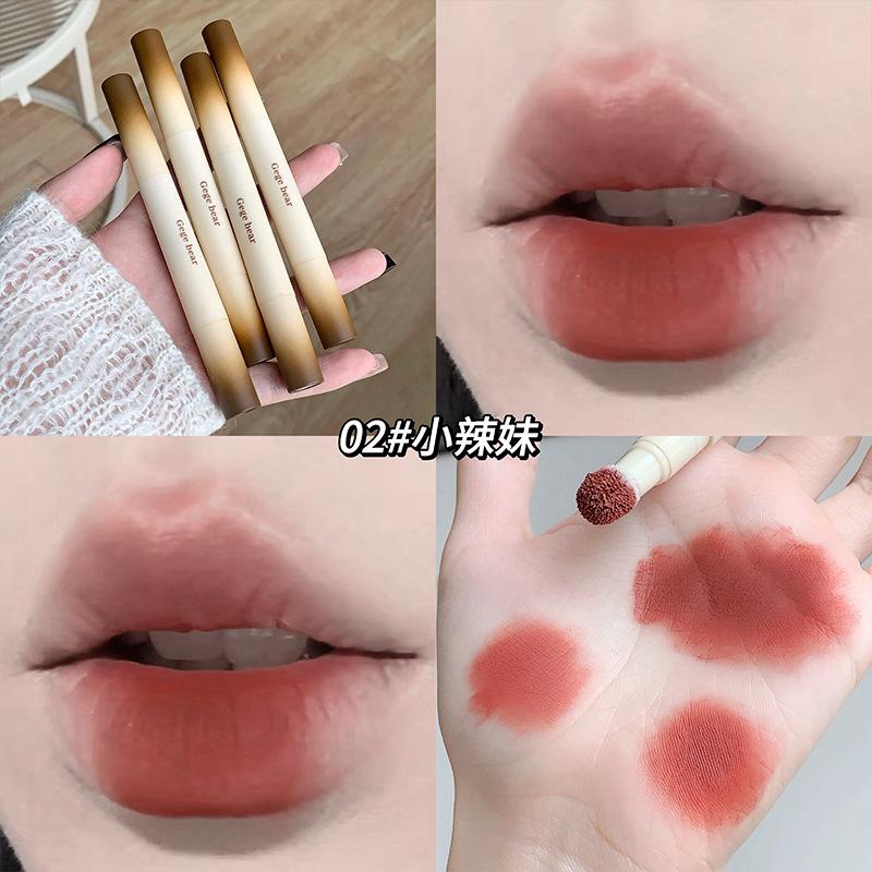 Velvet Matte Lip Powder Cream, Velvet Matte Finish, Autumn and Winter Natural Face Whitening Student Lipstick.
