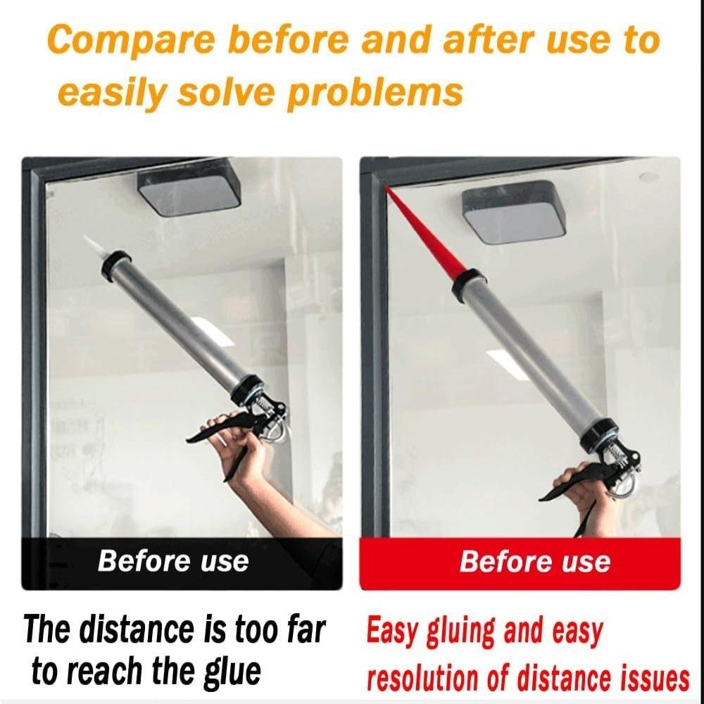 Red Long Sausage Nozzle Glass Cement Structural Adhesive Nozzle  For Sausage Caulking