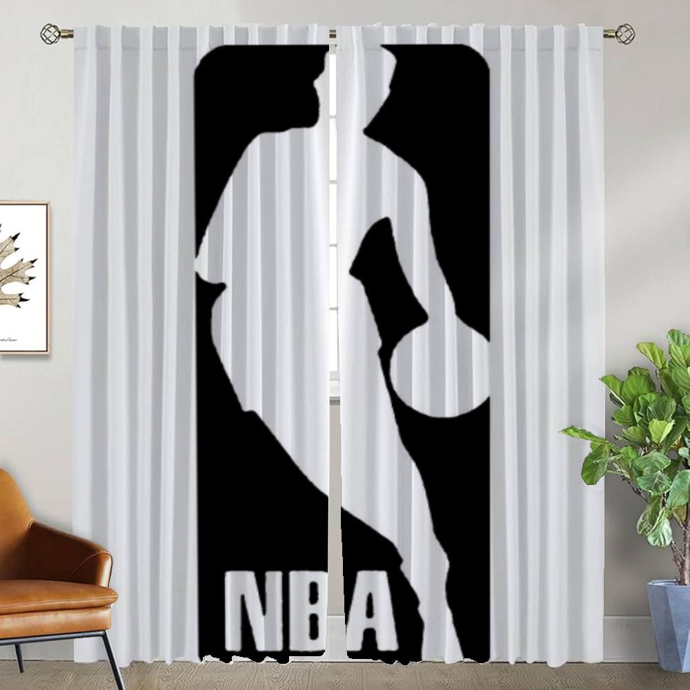 Шторы от комаров для гостиной N-NBA Blackout Curtain Partition Home Interior Curtains 2 Pieces Shades Kitchen Elegant