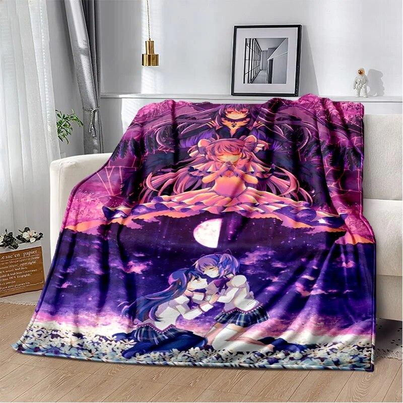 Одеяло с рисунком Puella Magi Madoka Magica, мягкое одеяло для дома, спальни, кровати, дивана, пикника, путешествия, офиса, детское одеяло