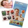 6Pcs Baby Head Thermometer Cartoon Forehead Thermometer Sticker Infant Fever Body Temperature Test