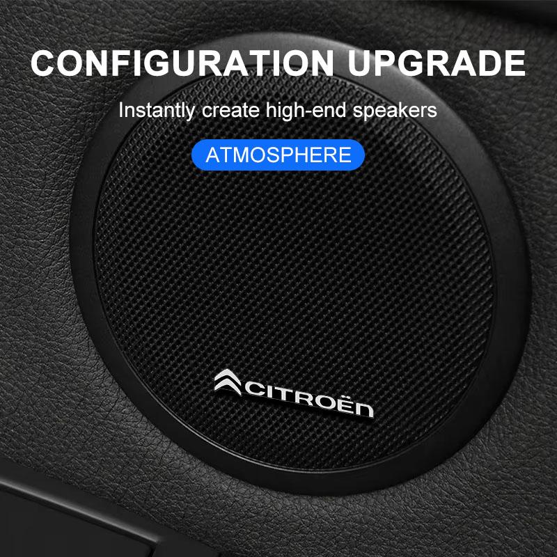 Декоративная 3D алюминиевая эмблема-значок для автомобильного аудио 3D наклейка для Citroen C1 C2 C3 C4 C5 C6 C8 C4L DS3 DS4 DS5 LS DS6 Grand Picasso