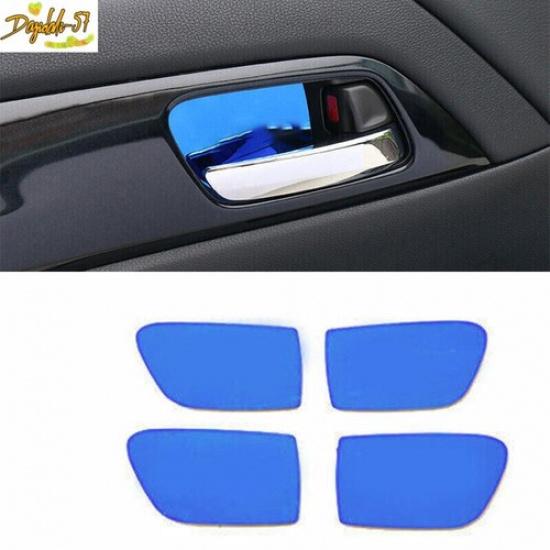 4*For Honda Accord 9th 2014-2017 Blue Titanium Interior Door Bowl Stickers New