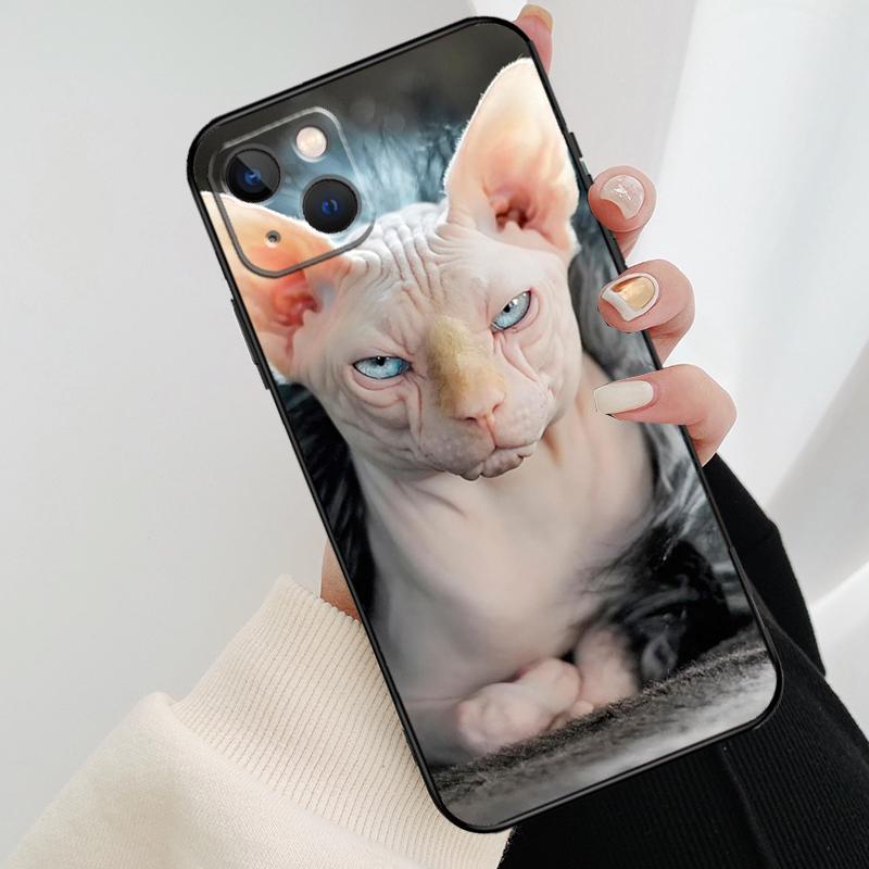 Sphynx Cat Phone Case For iPhone 17 Pro Max 15 14 13 11 12 16 Pro Max mini 15 16 Plus 16e 17 Air Cover