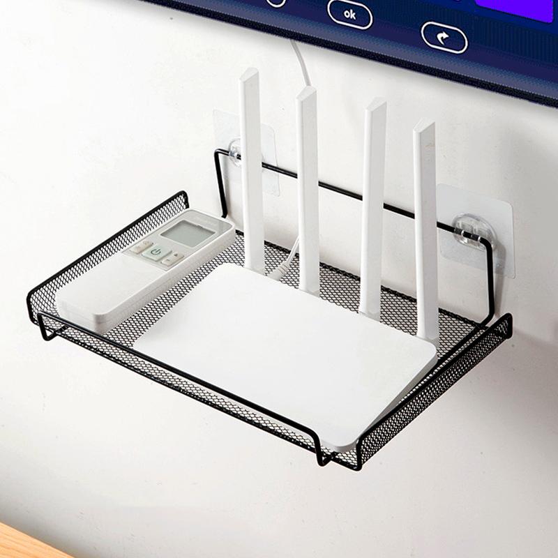 1PC Router Projector Multi-function Plastic Organizer Surveillance Bracket Hole-Free Wifi Rack Wall Mounted Storage Holder
