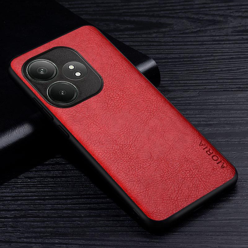 Leather Case For Realme GT Neo 6 SE 6T Luxury Business Style Retro Litchi Pattern Back Cover for Realme GT Neo 6 SE 6T Case