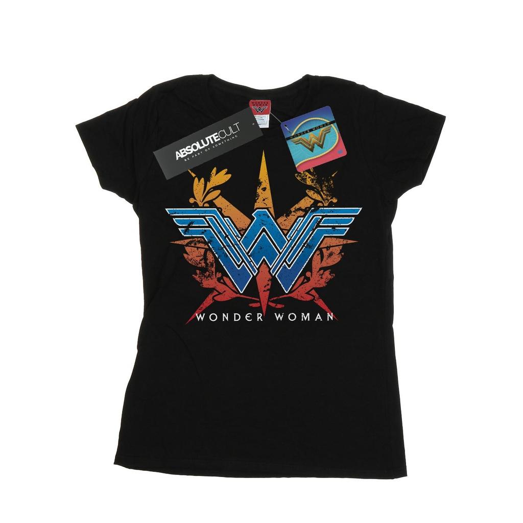 DC Comics Womens/Ladies Wonder Woman Wreath Logo Cotton T-Shirt