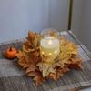Autumn Maple Leaves Candle Holder Wreath