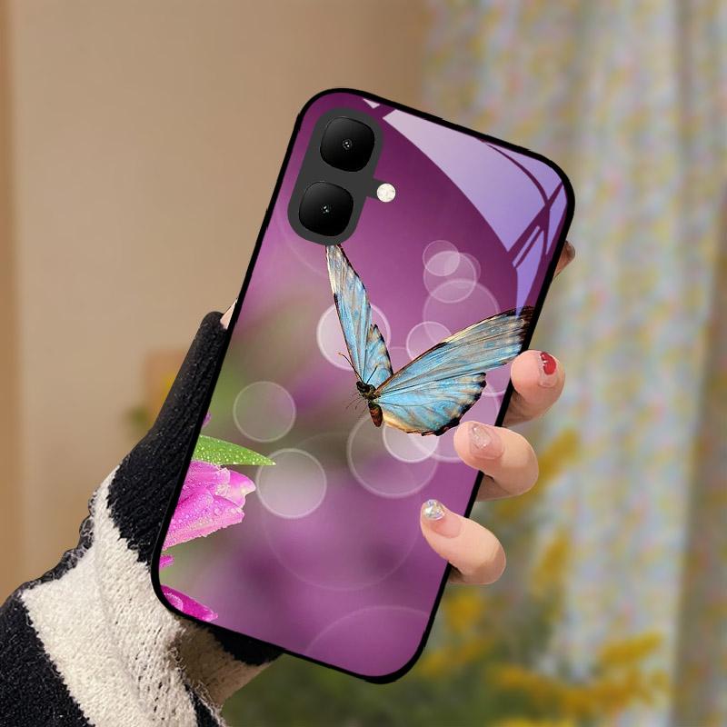 Чехол-задняя крышка для Infinix Smart 10 X6725, Чехлы из закаленного стекла для Tecno Pop 10, Smart10 Pop10, Модный защитный корпус