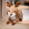 Fluffy Christmas Deer Toy Interactive Stuffed Animal Dolls Toys  Birthday Gifts
