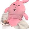 Pink Rabbit Support Pillow For Adults With Plush Soft Material For Sleep And Relaxation