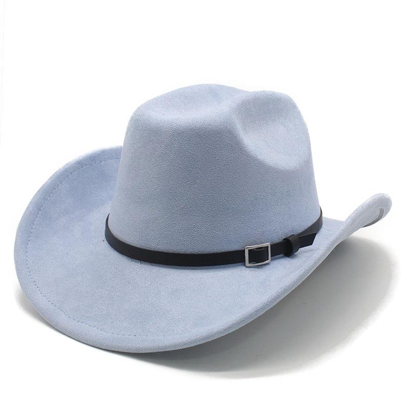 Big Edge One-Word Top Suede Western Cowboy Top Hat Jazz Hat Fashion Hat Retro Hat