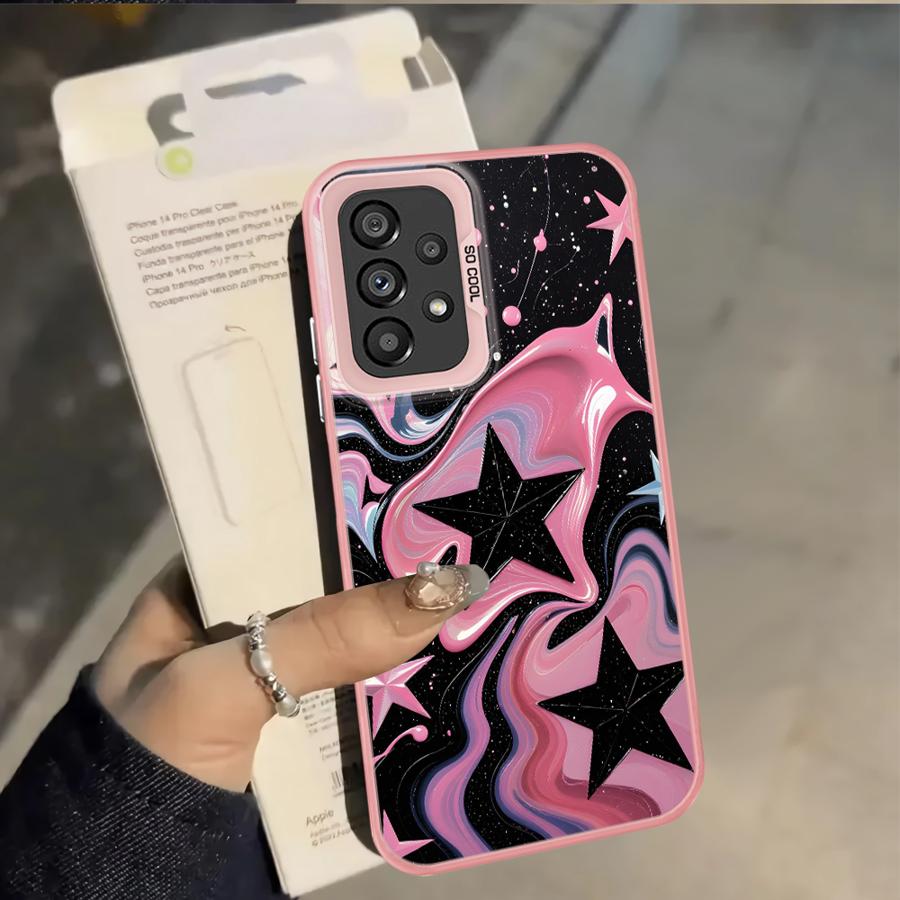Чехол-бампер с узором «Звезды» для Samsung Galaxy A15 A16 A21s A23 A24 A25 A13 A14 A31 A35 A26 A12 A34 A17 A20s