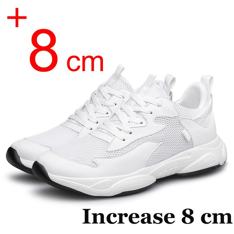 Мужские кроссовки, увеличивающие рост, скрытая сетка, дышащая, повседневная обувь для мужчин, увеличивающая рост на 6–8 см