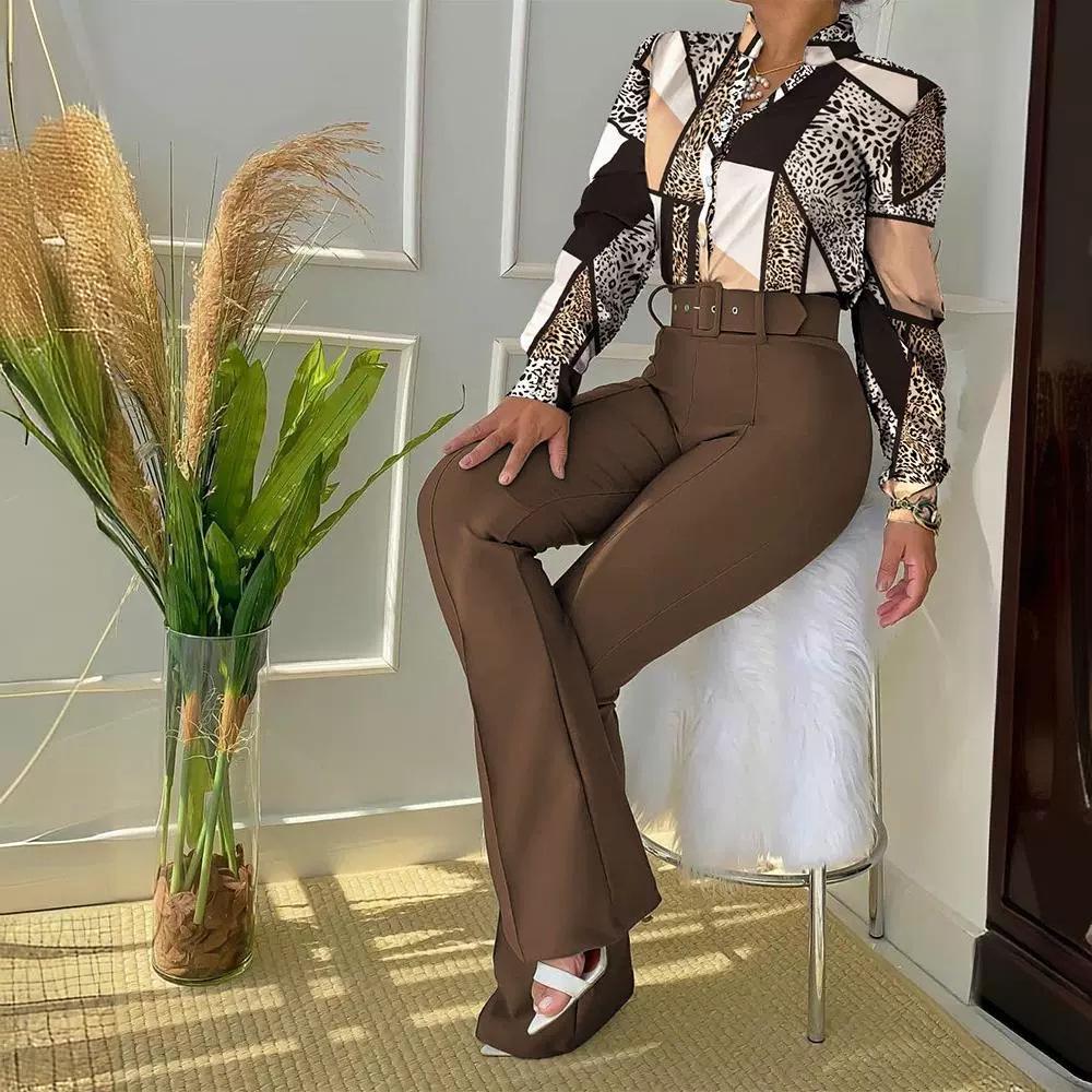 Новый женский повседневный модный комплект с поясом