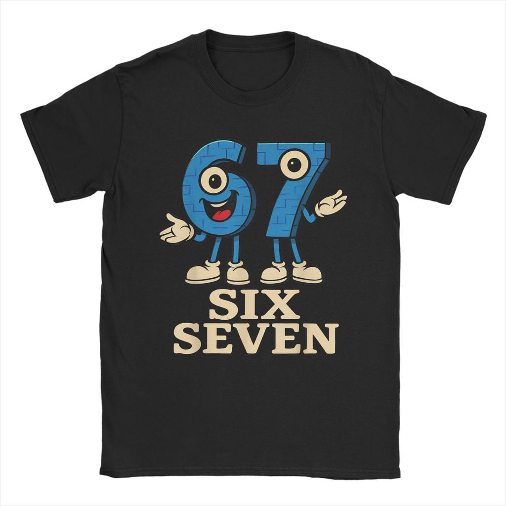 67 Six Seven 6-7 Funny Italian Brainrot Graphic Printing T Shirt Men Women Cotton Tee Shirt Clothing