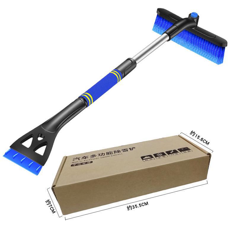 Телескопическая автомобильная лопата для снега, щетка и скребок для льда 3 в 1.