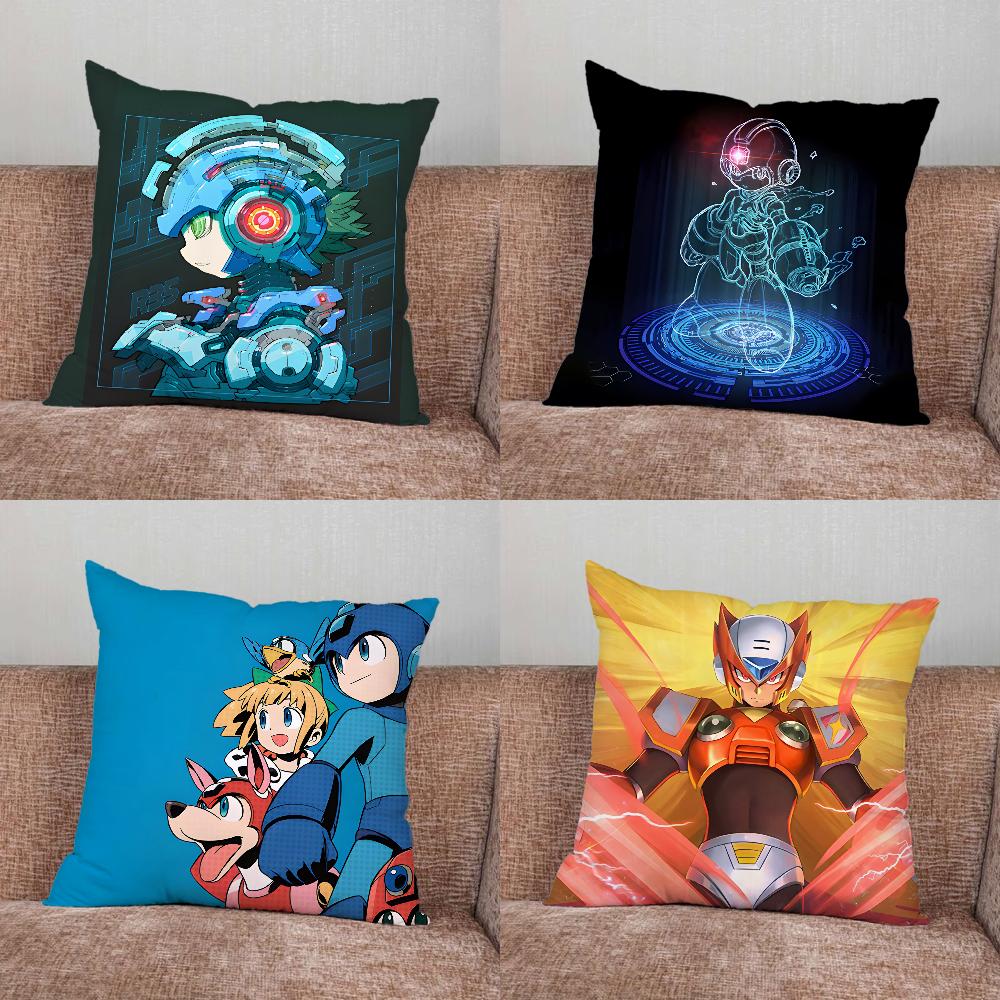 Игровой M-Megaman R-Rockman Наволочка Для Домашней Спальни Автомобиля Офиса Декора Гостиной Дивана Подушки Чехол Подходящий