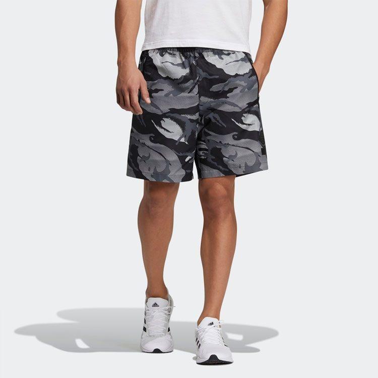 adidas Спортивные шорты мужские светло-серые белые умеренные GP0834