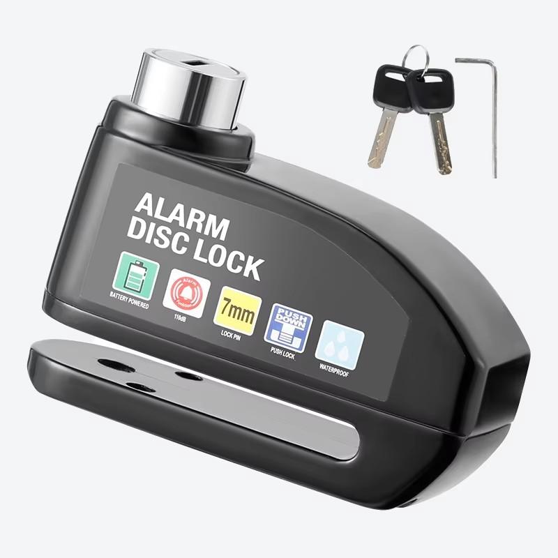 Мотоциклетный сигнализатор Замок Велосипедный дисковый замок Предупреждение 130 дБ Безопасность Сплав Противоугонный Водонепроницаемый Замок на тормозной диск Замок на дисковый тормоз
