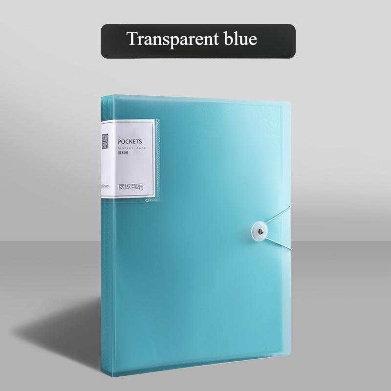 1 упаковка, органайзер для документов формата А4 с 60 прозрачными карманами - многослойная папка для хранения документов в офисе и школе, настольный органайзер, скоросшиватель