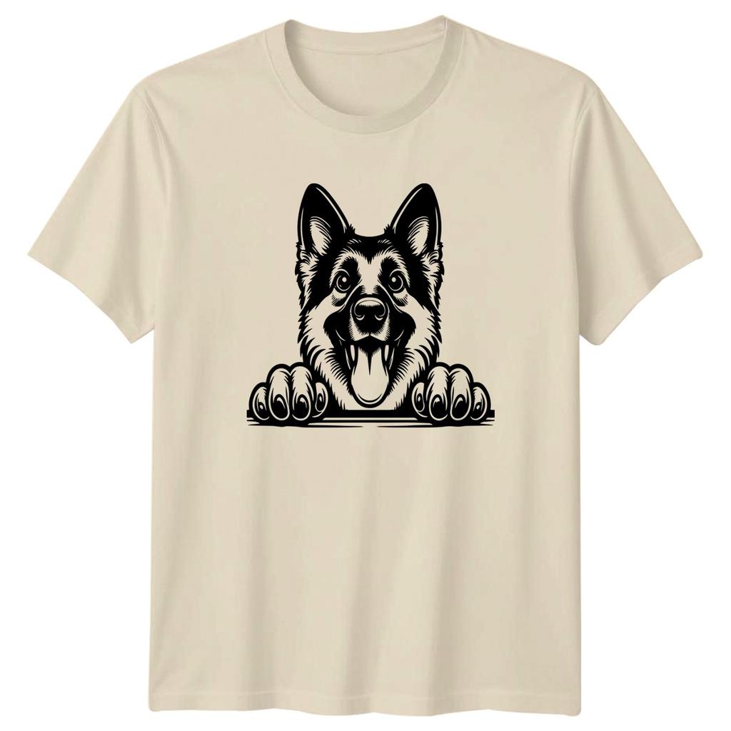 Playful GerUnisex Shepherd Dog Animals Unisexs TShirt Unisexs Tee Graphic Top