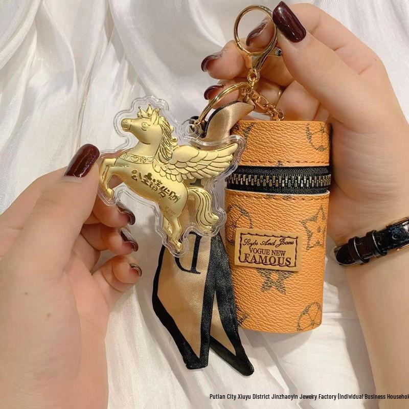 999 Чистое Золото Деньги Счастливый Красный Конверт Брелок для Ключей Автомобиля и Подвеска для Сумки Подарок