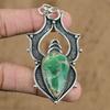 Natural Chrysoprase Gemstone Jewelry 925 Sterling Silver Pendant For Girls
