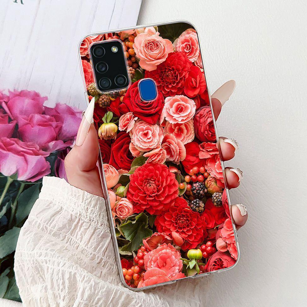 Для Samsung A21s Чехол Прозрачный Модный Роскошный Милый Расписная Задняя Крышка Для Samsung Galaxy A21s Чехол для Телефона A217F A217M A217N