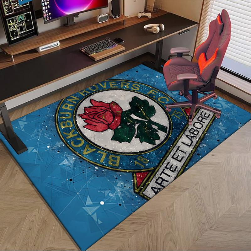 Rovers Crest Football Club Printed Area Rug for Office, Chair Rug, Decorative Carpet Floor Mat, Large Size Fan gifts Christmas gifts