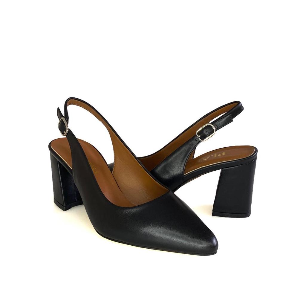 Женские классические туфли на каблуке из натуральной кожи