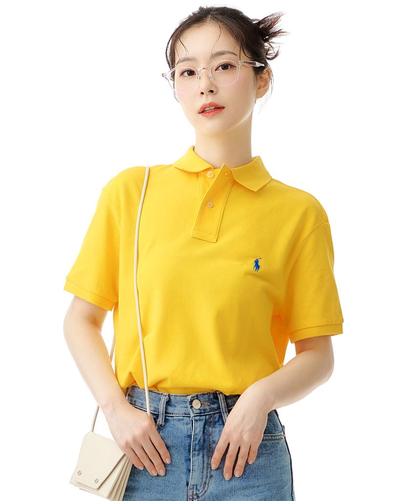 POLO RALPH LAUREN Custom Slim Fit Mesh Polo Shirt - Yellow