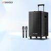 Портативная колонка SANSUI E12 на тележке с беспроводным микрофоном, штекер CN (адаптер в комплекте)