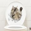 DIY Cat Wall Decal 3D Toilet Seat Decal Creative Cat Toilet Sticker  Wall Decor