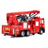 1/50 модель пожарно-спасательного автомобиля из сплава, имитация звуковой и световой лестницы, пожарно-спасательная машина, игрушка, оригинальная упаковка, подарок
