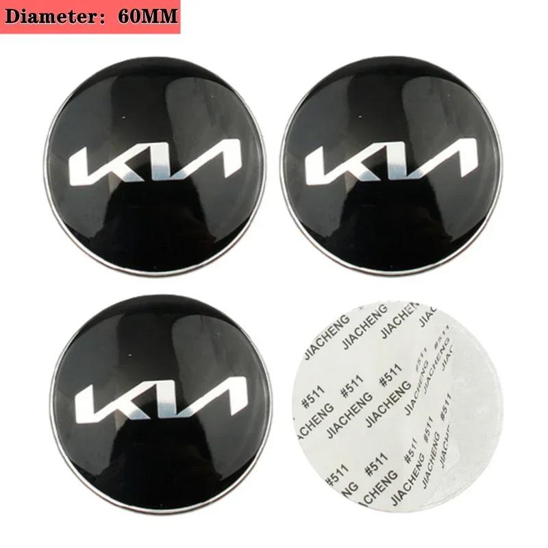 ABH3   4PCS 60MM Car Wheel Center Hub Sticker for KIA K3 K5 K2 K7 K9 KX3 Stinger Forte Sportage R Rio Soul Ceed Sorento Accessories