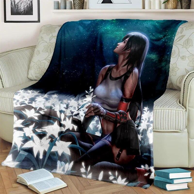 3D Tifa Aerith, сексуальное кружевное одеяло с героями мультфильмов для девочек, мягкое одеяло для дома, спальни, кровати, дивана, офисного покрытия для пикника, детское одеяло