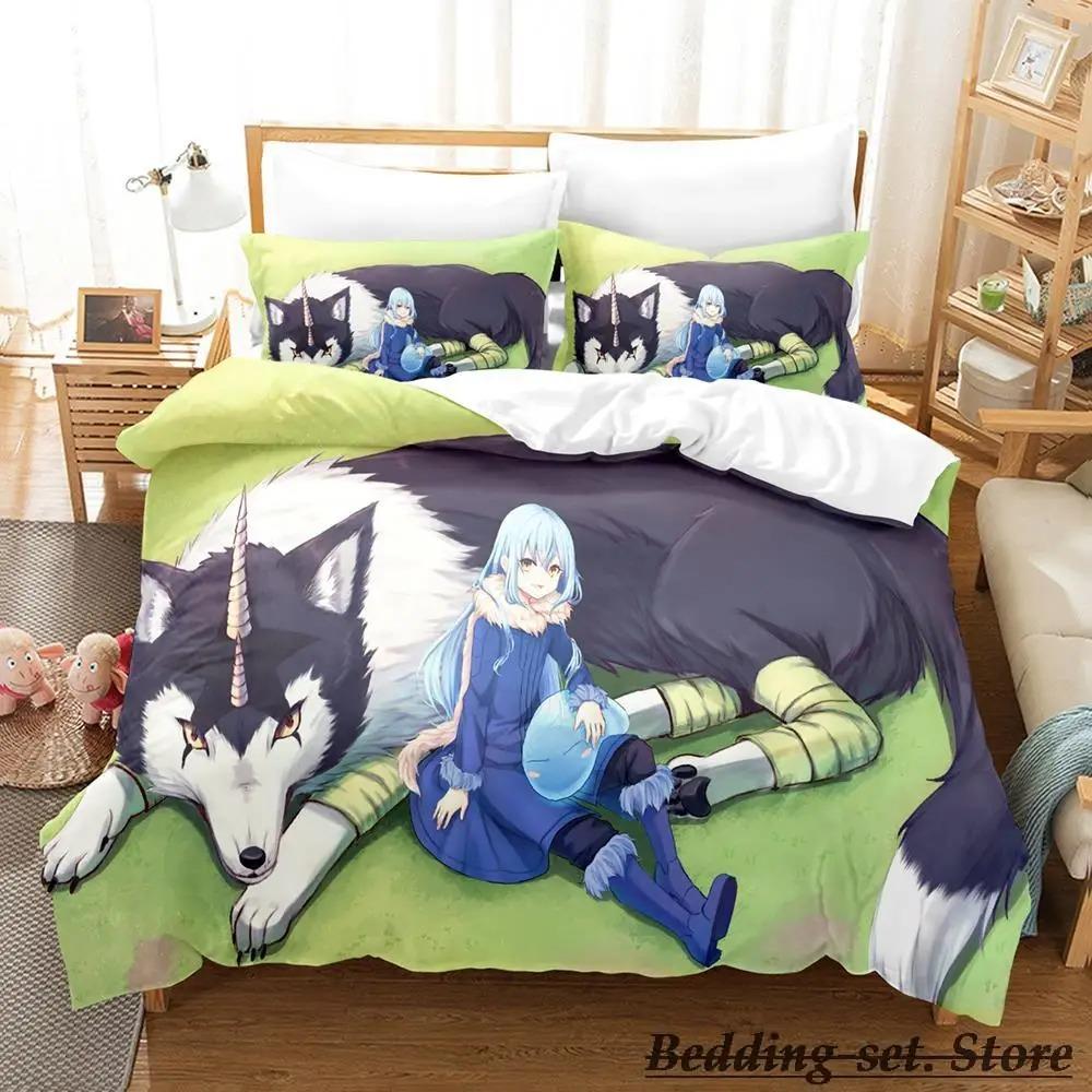 Rimuru Tempest Bedding Set Single Twin Full Queen King Size Bed Set Adult Kid Bedroom Duvetcover Sets Anime Parure De Lit Bed