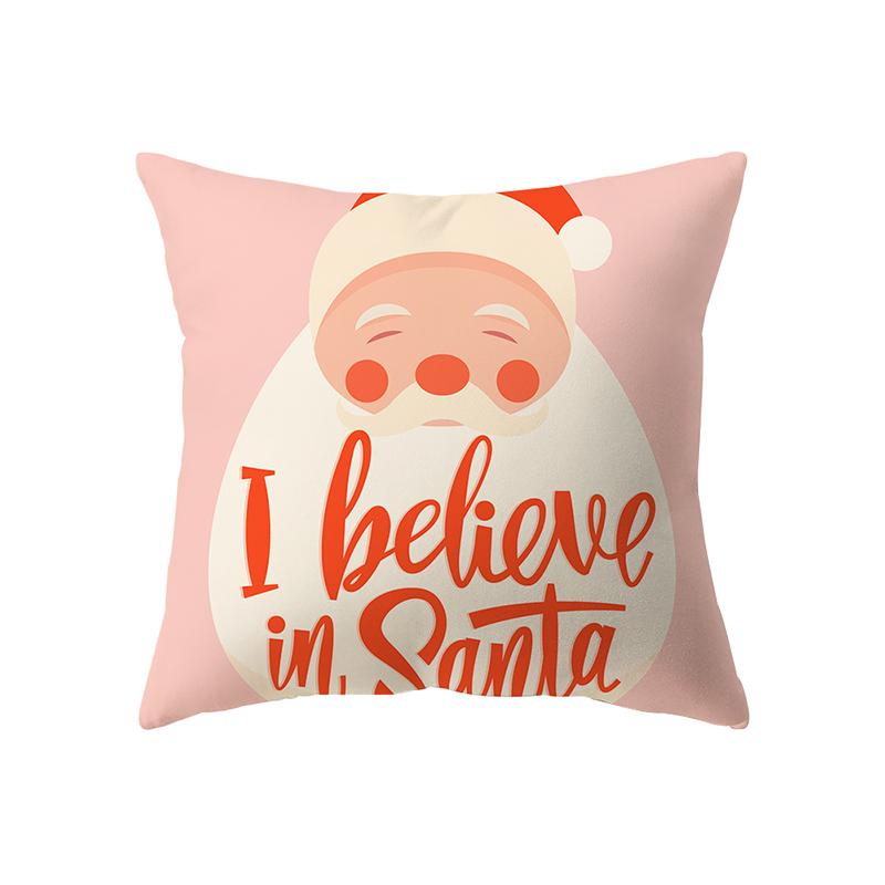 Рождественская тематика милый Санта-Клаус принт узор наволочка для подушки дома гостиная диван украшение подушка наволочка